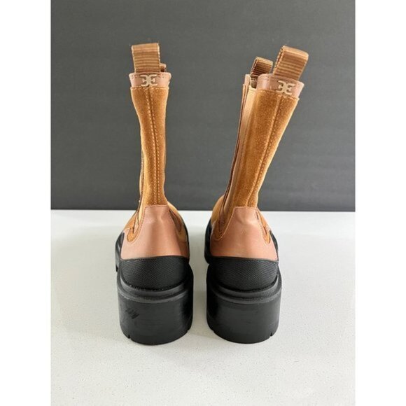 SAM EDELMAN Lulia leather-trimmed suede Chelsea boots Size 9.5 - Picture 5 of 8